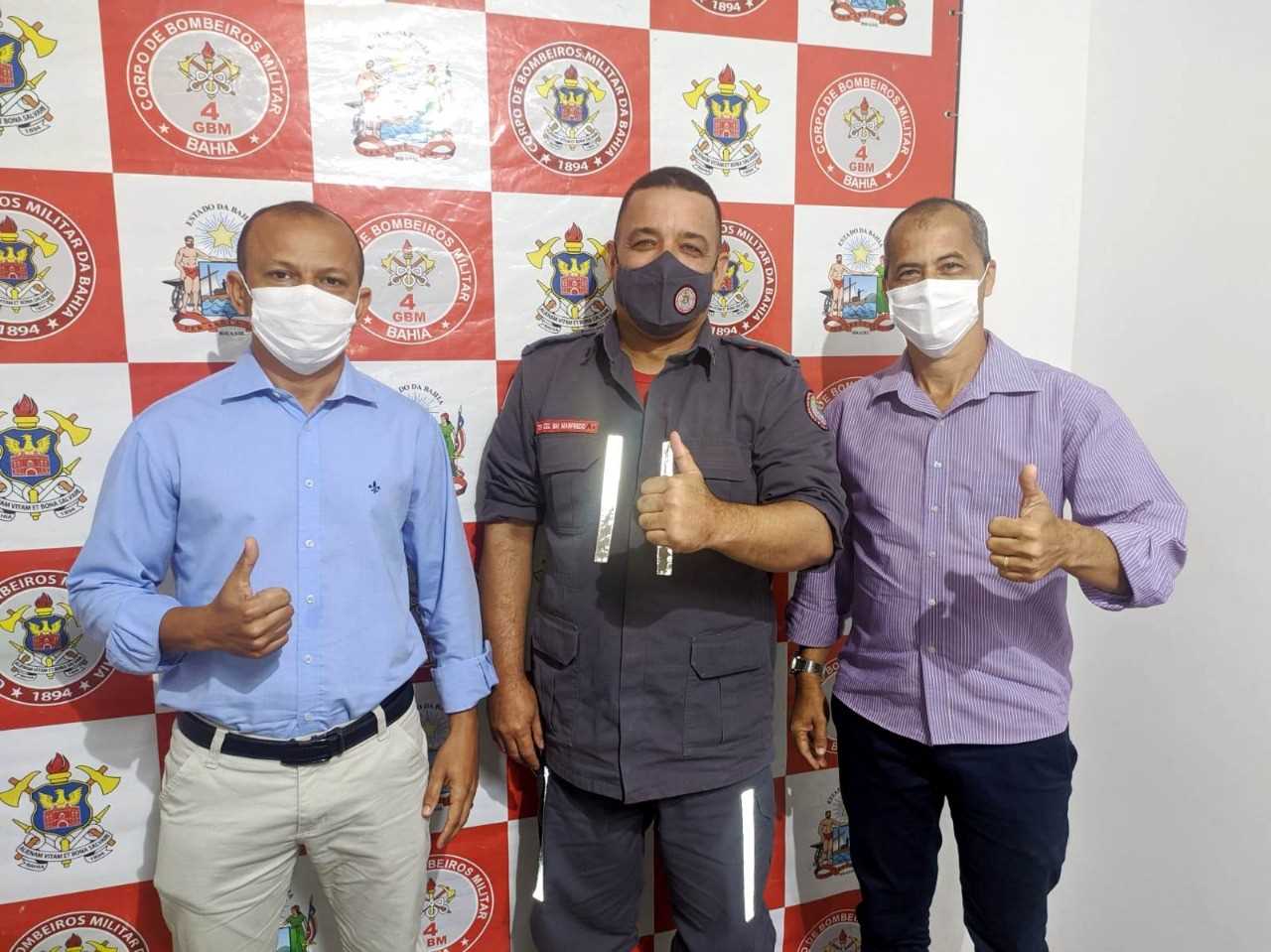 Camacã: Prefeito Paulo do Gás se reúne com o Comandante do Corpo de Bombeiros de Itabuna para instalar hidrantes funcionais em Camacã
